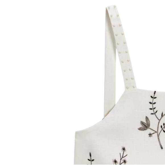 NWOT TIKTOK VIRAL ZARA EMBROIDERED LINEN BLEND ECRU SKIRT & TOP SET - SIZE S - Picture 9 of 16